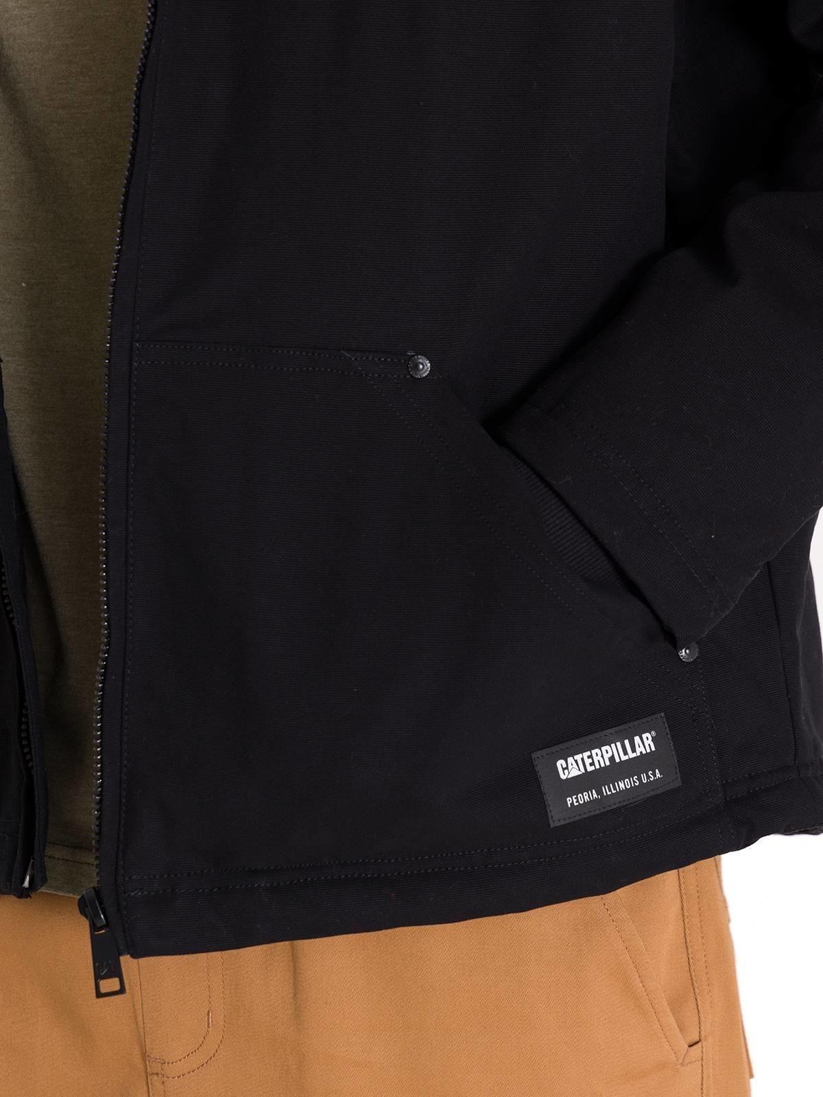 Chaqueta Hooded Sherpa Lined Hombre Negra-5