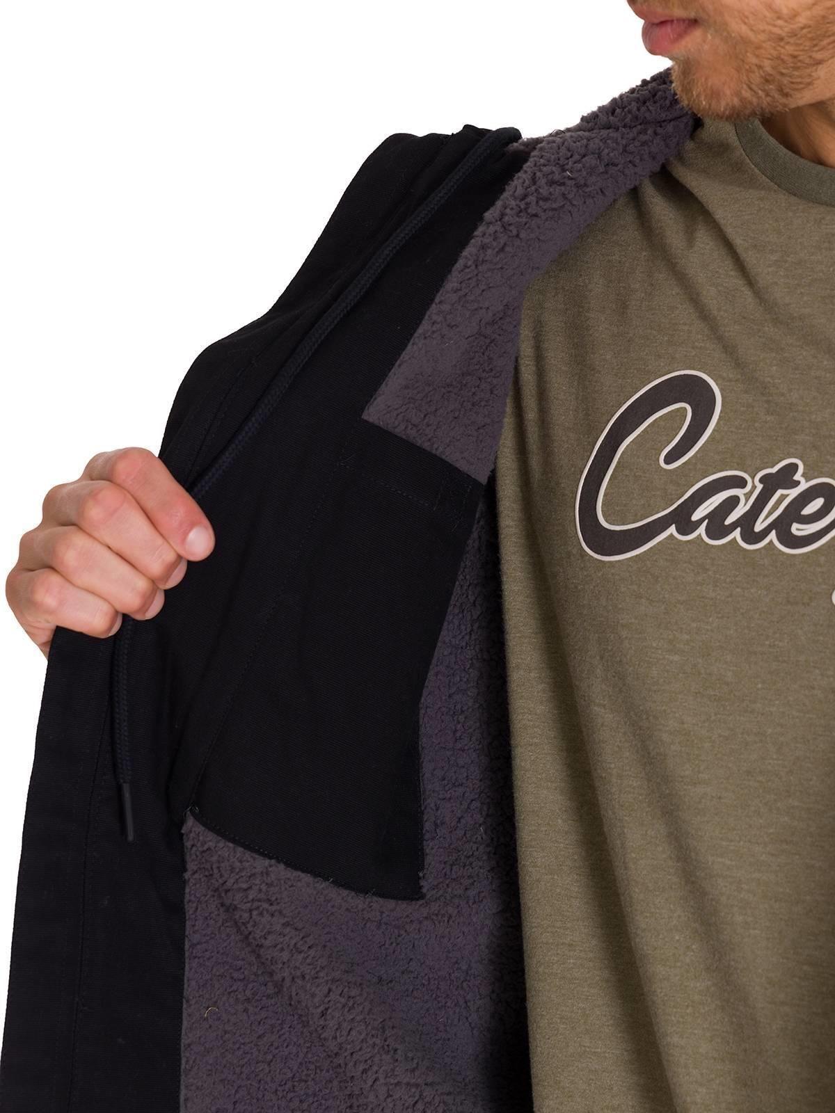 Chaqueta Hooded Sherpa Lined Hombre Negra-6