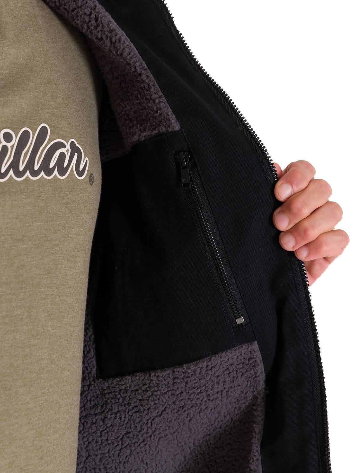 Chaqueta Hooded Sherpa Lined Hombre Negra-7