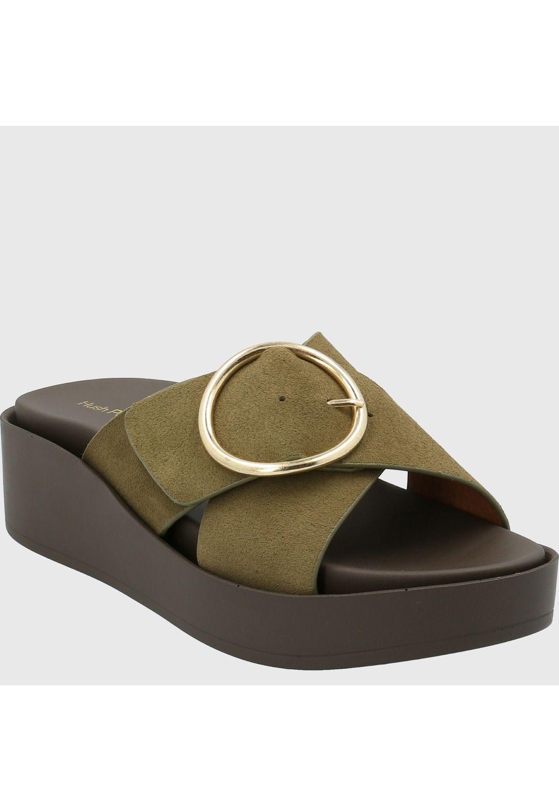 Sandalia Cuero Mujer Gise Verde-0