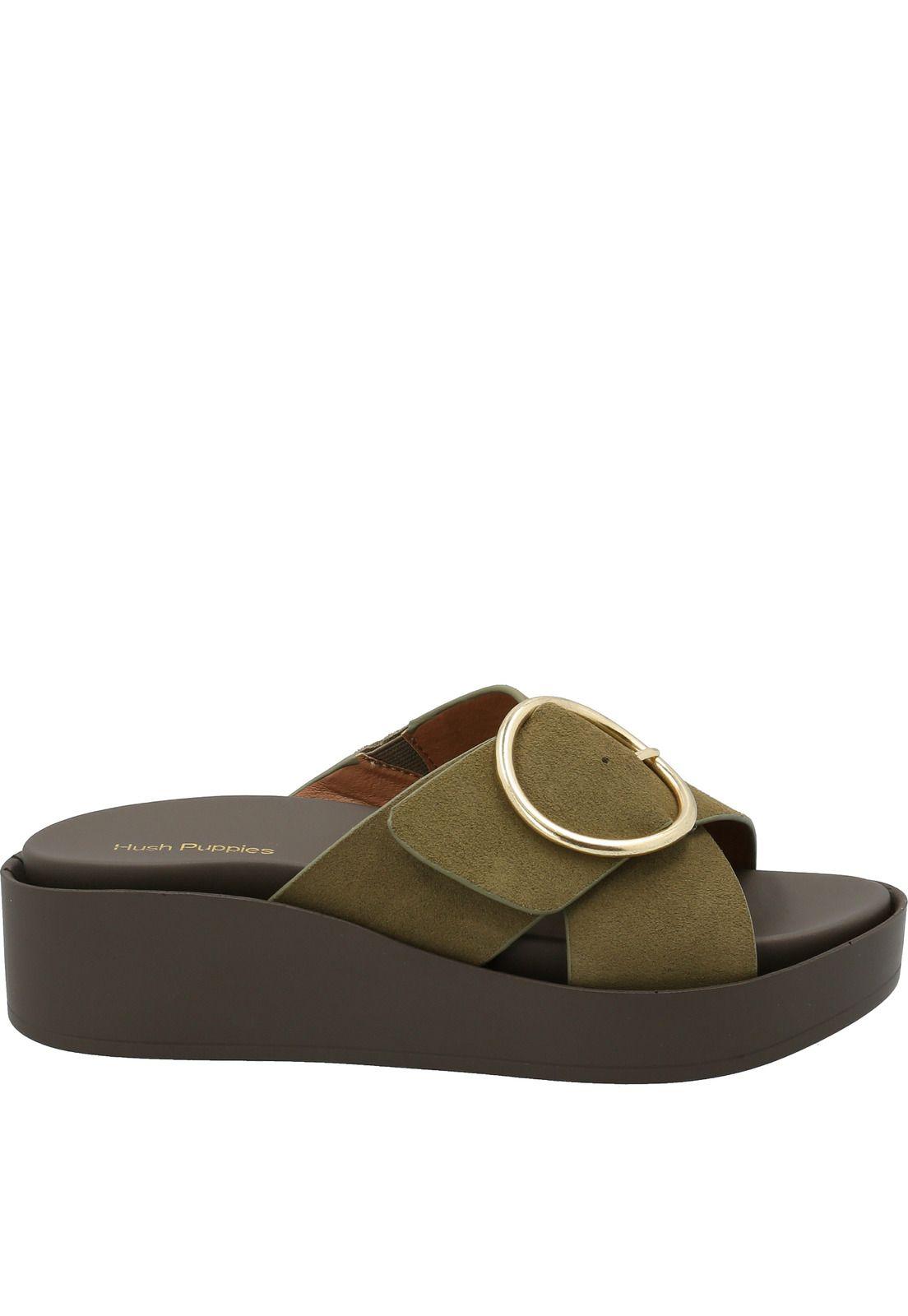 Sandalia Cuero Mujer Gise Verde-1