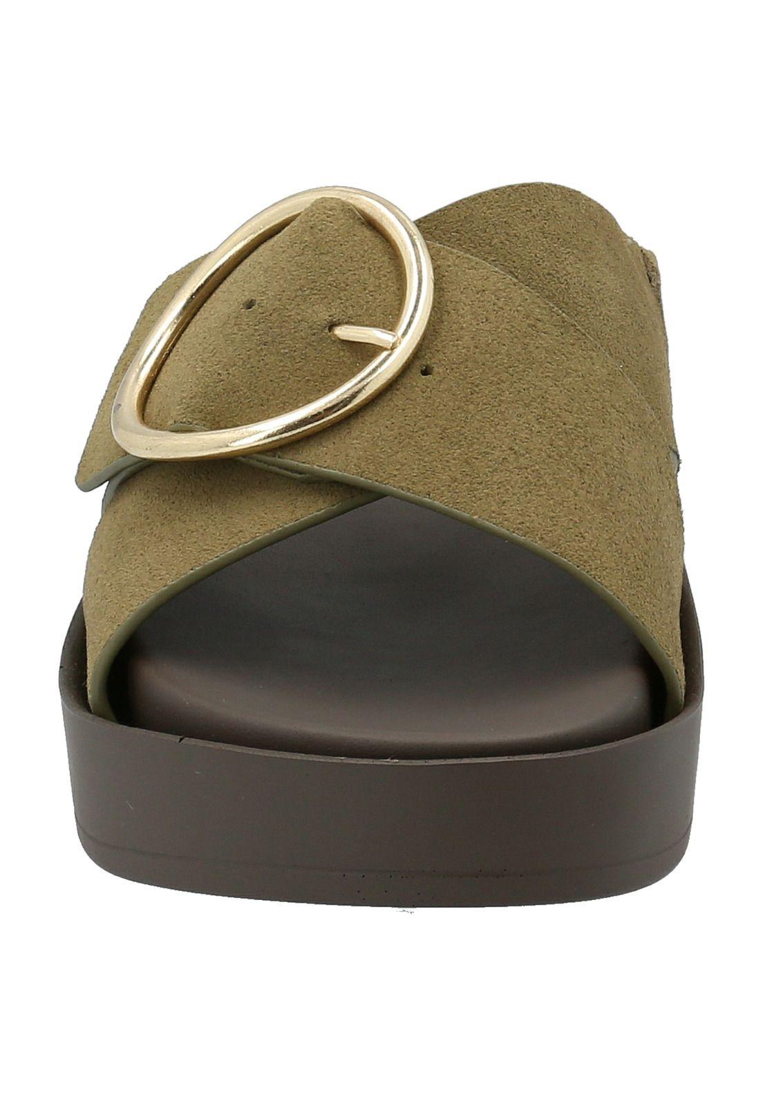 Sandalia Cuero Mujer Gise Verde-2