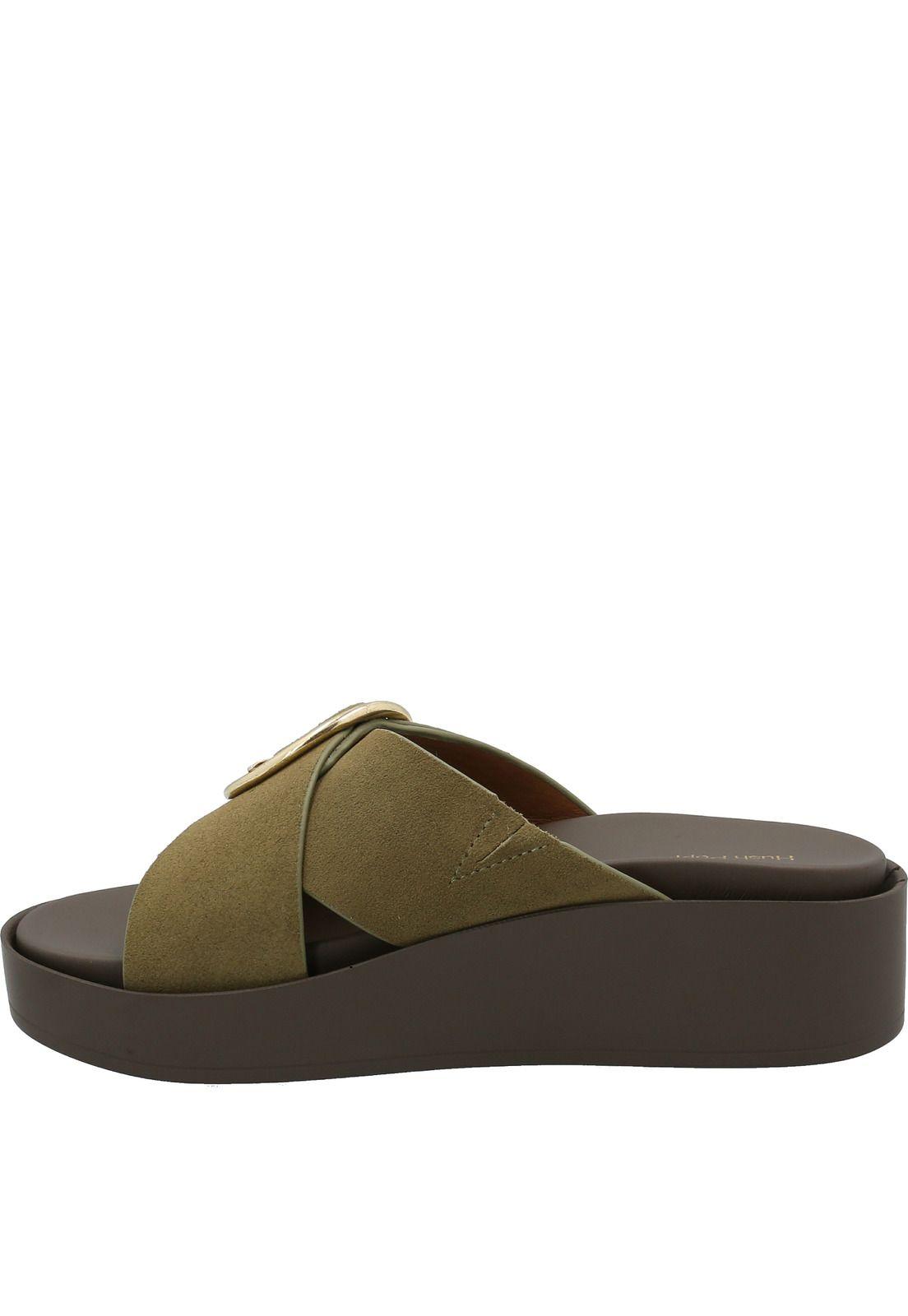 Sandalia Cuero Mujer Gise Verde-4