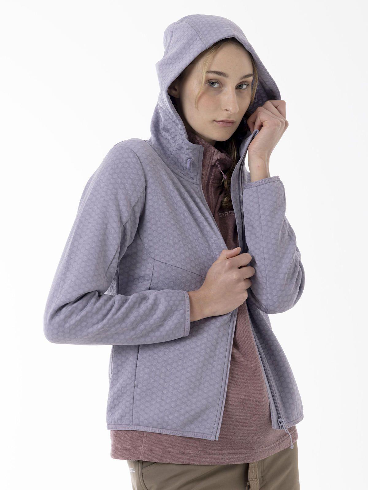 Polerón Mujer Hex Grid Fleece Morado-3