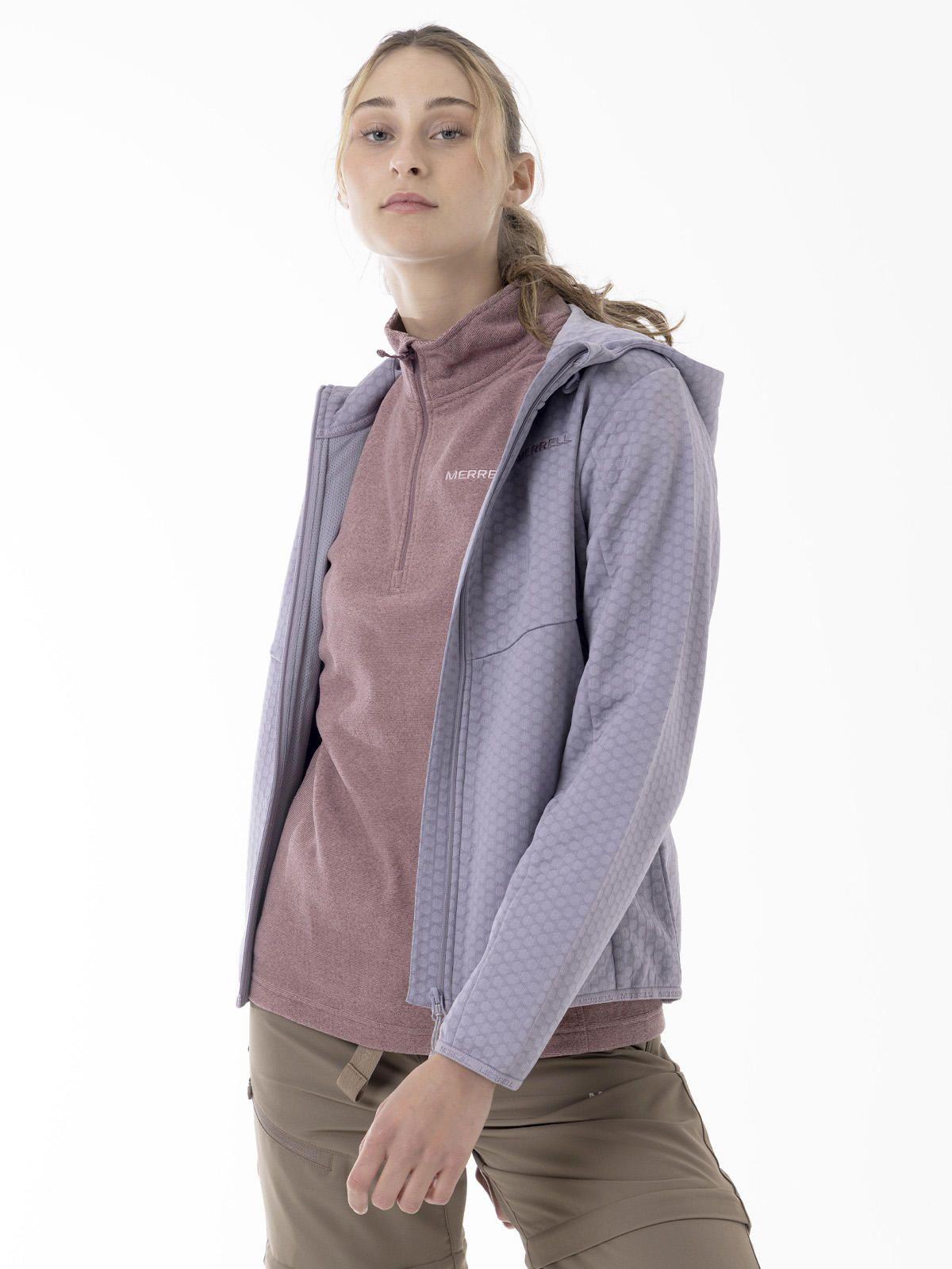Polerón Mujer Hex Grid Fleece Morado-4