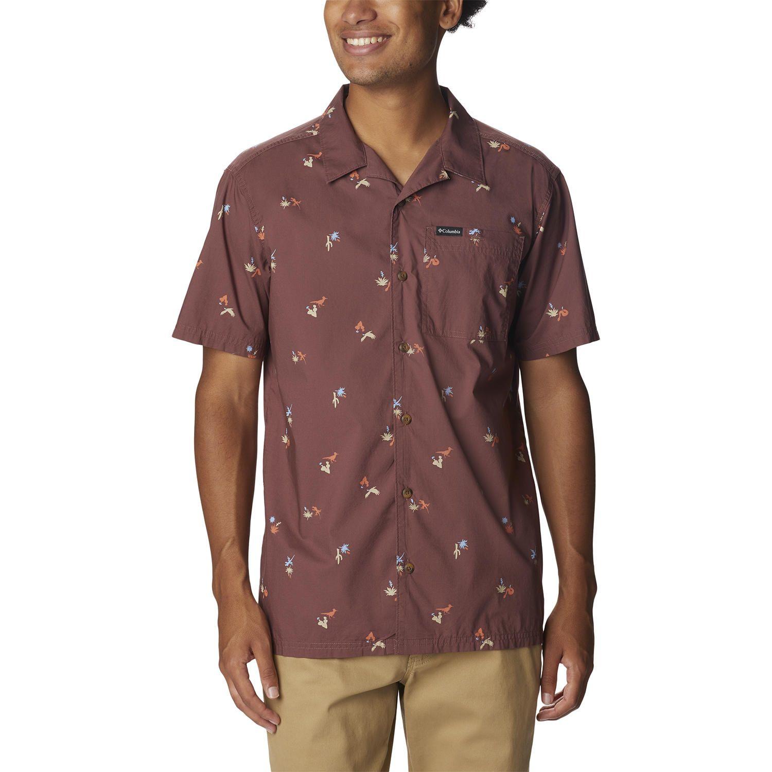 Camisa M/C Pine Canyon Short S Burdeo Hombre-0