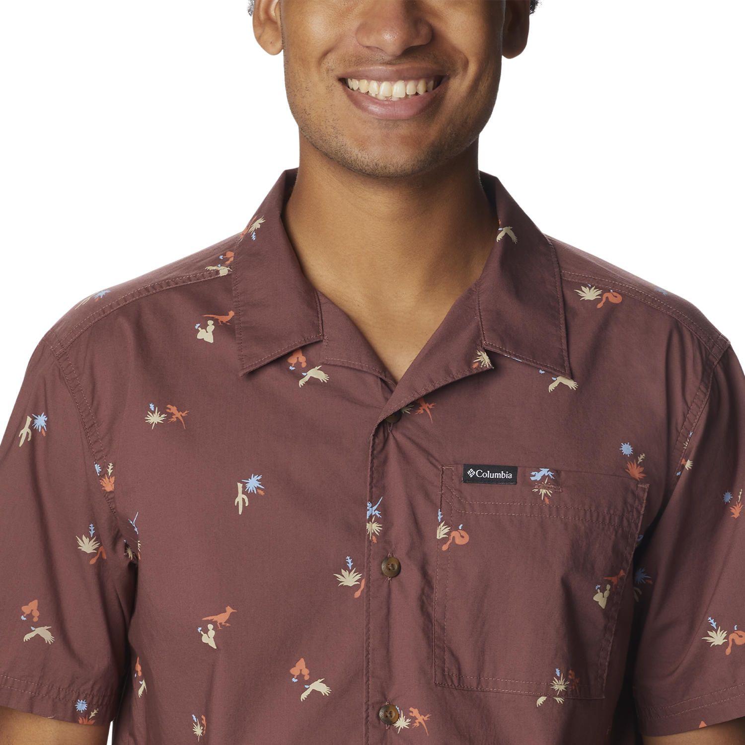 Camisa M/C Pine Canyon Short S Burdeo Hombre-4