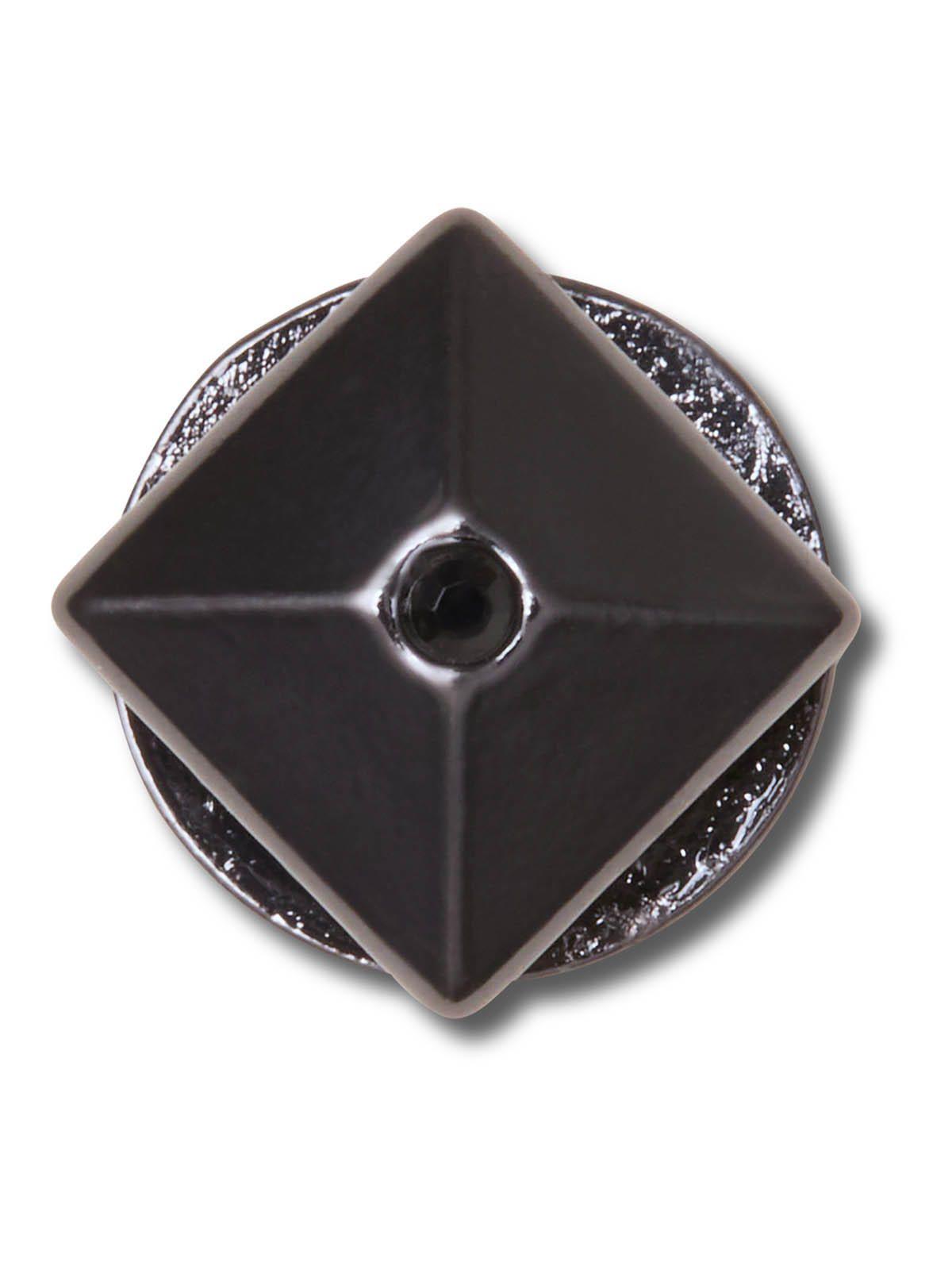 Jibbitz Tacha Pirámide Plata Oscura Negro-0