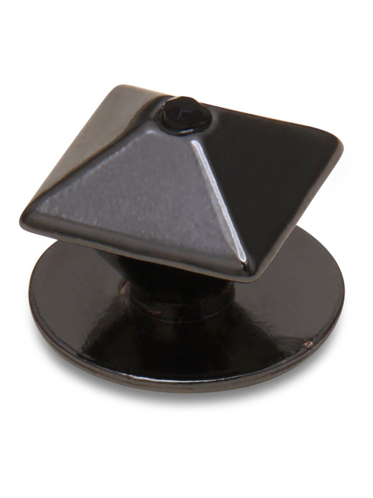 Jibbitz Tacha Pirámide Plata Oscura Negro-2