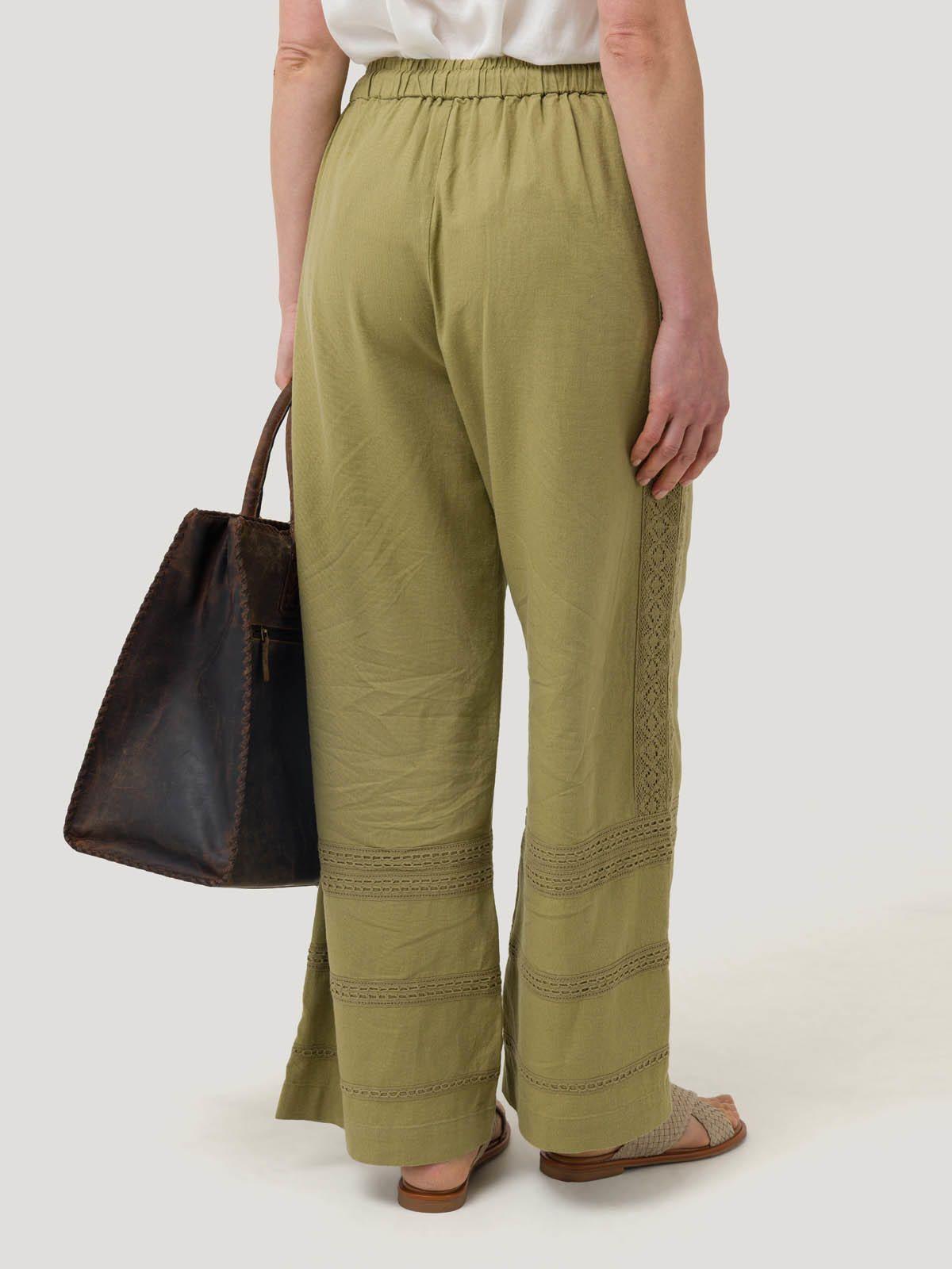 Pantalón Lino Orgánico Mujer Ava Beige -5