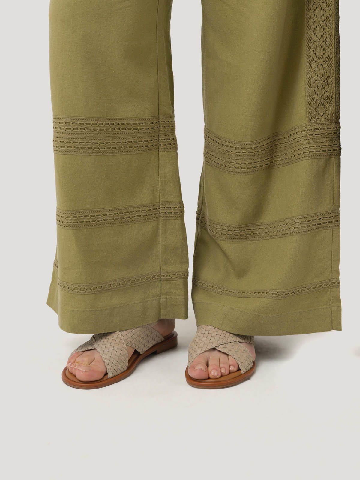 Pantalón Lino Orgánico Mujer Ava Beige -6