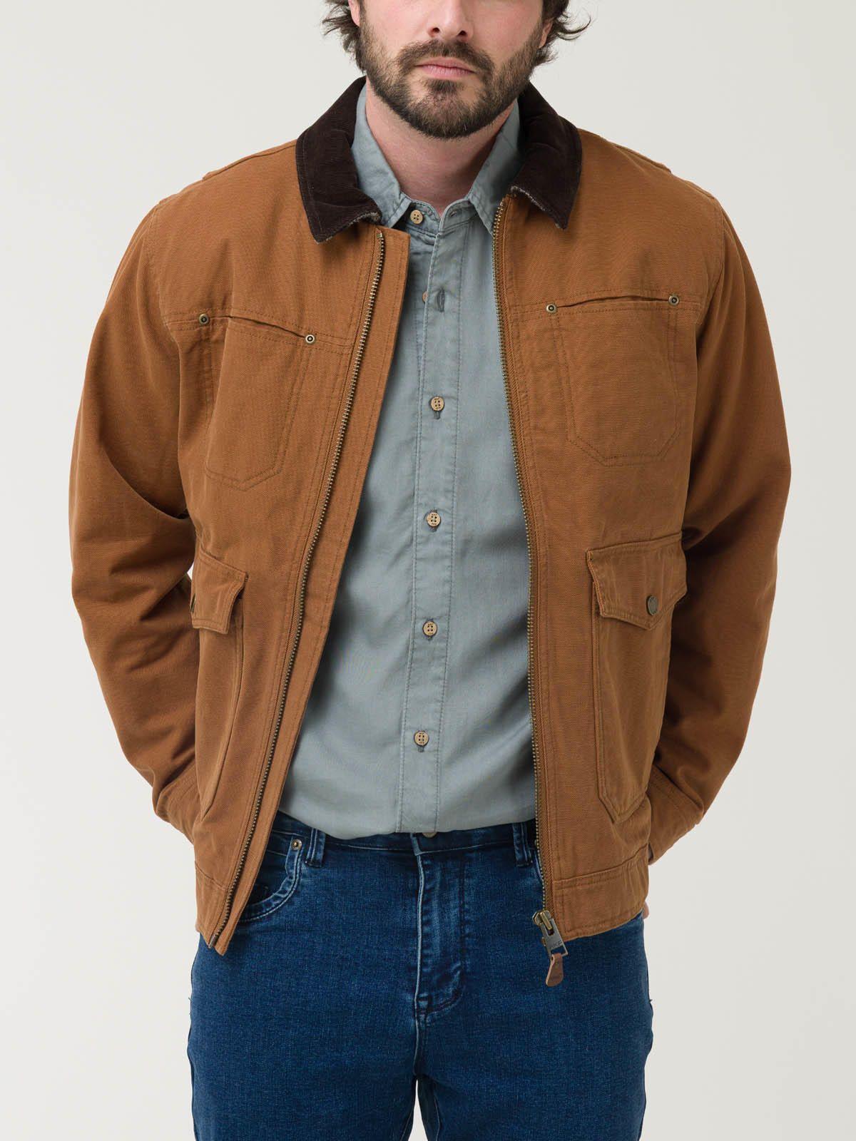 Chaqueta Algodón Orgánico Hombre Tundra Café-4