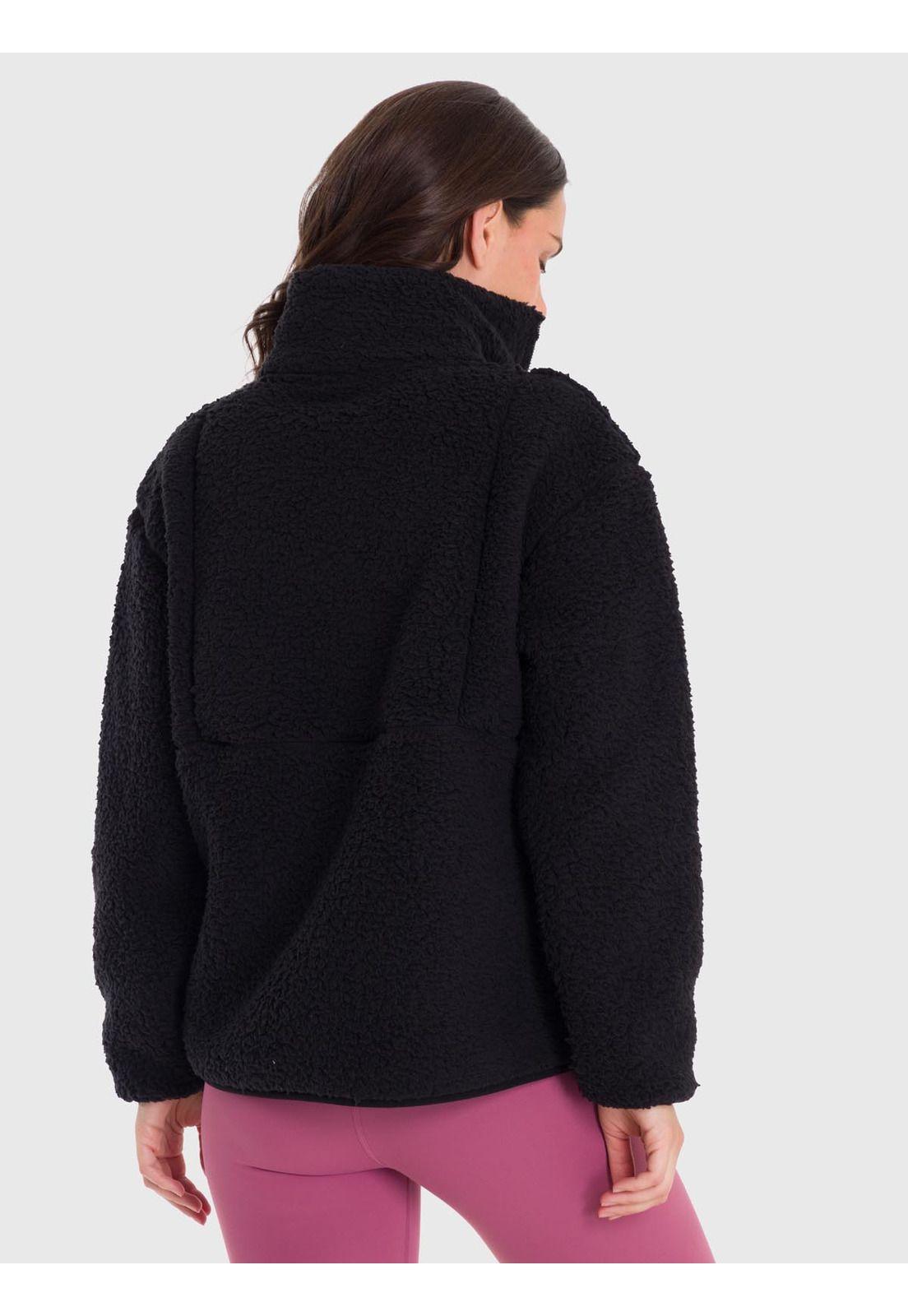 Polar Mujer Full Zip Sherpa Negro-4