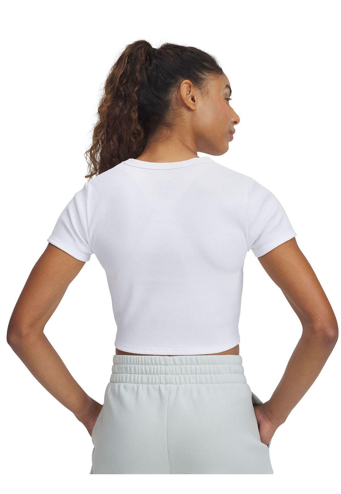 Polera Manga Corta Rival Rib Mujer Blanco-1