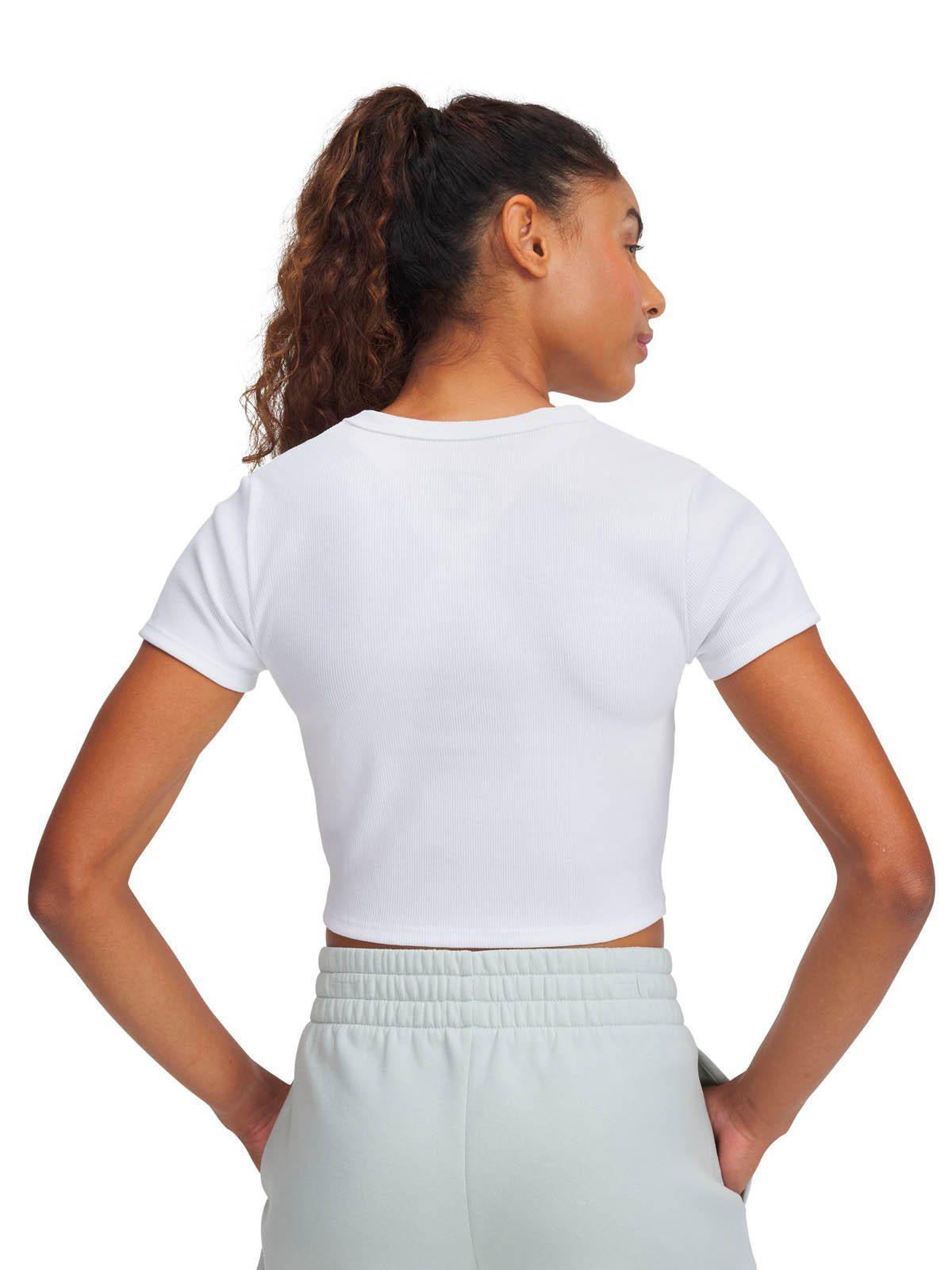 Polera Manga Corta Lifestyle  mujer Rival Rib Baby blanco -4