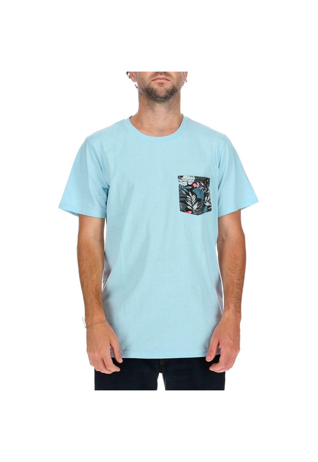 Polera M/C  Hombre Vortice Celeste-0