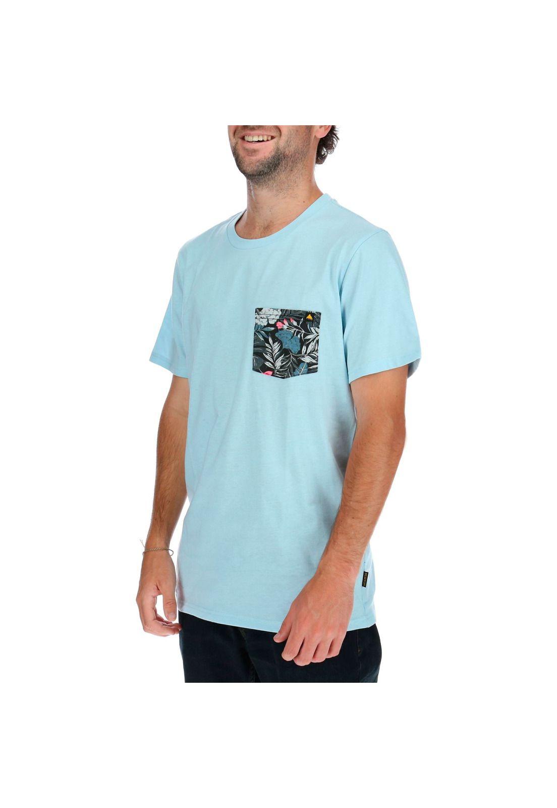 Polera M/C  Hombre Vortice Celeste-1