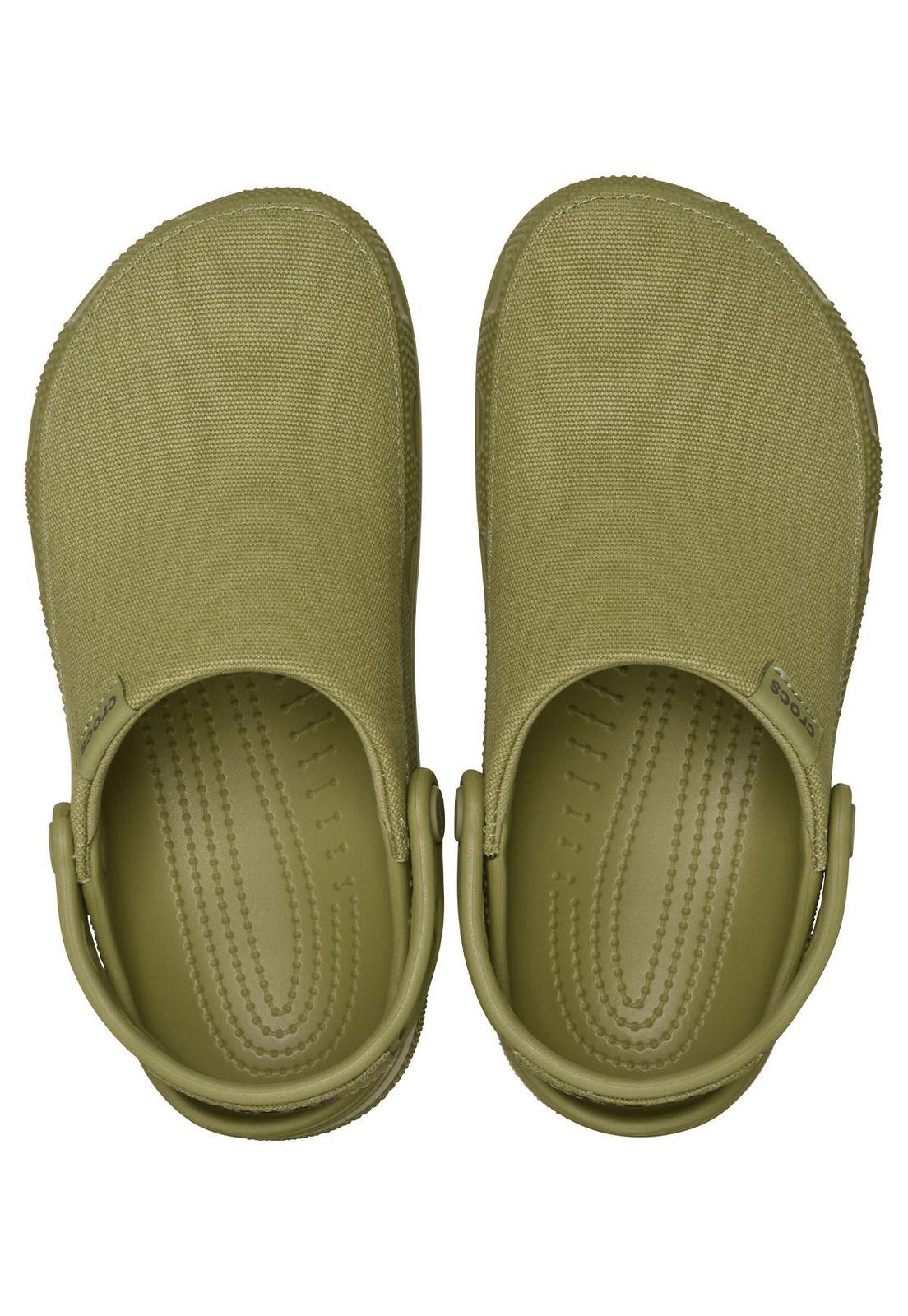 Zueco Crocs Mujer Crafted Clog Verde Militar-4