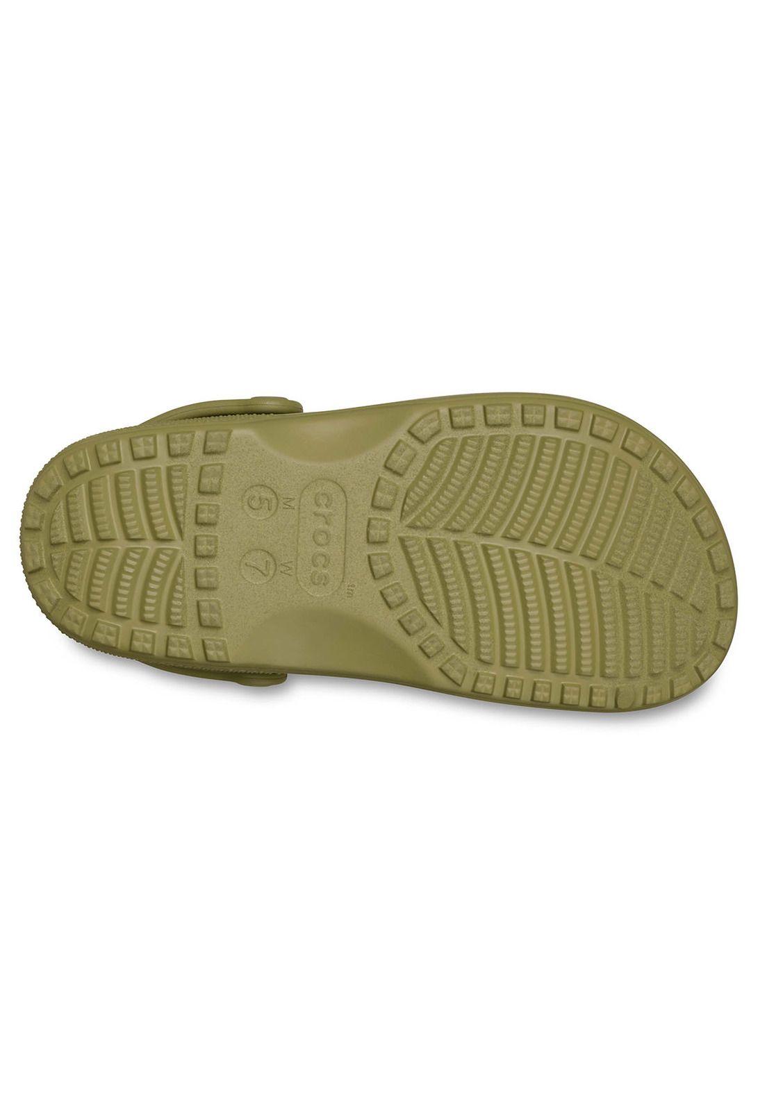Zueco Crocs Mujer Crafted Clog Verde Militar-5
