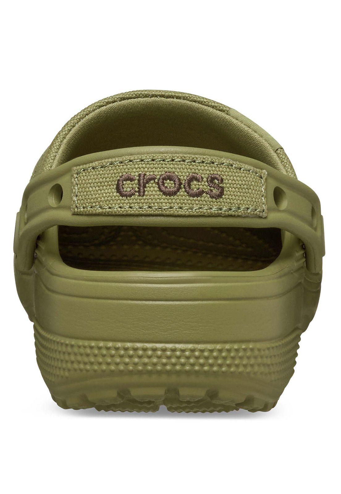 Zueco Crocs Mujer Crafted Clog Verde Militar-7