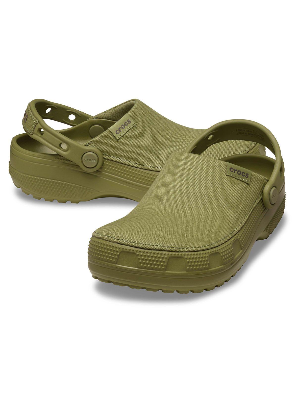 Zueco Crocs Mujer Crafted Clog Verde Militar-3