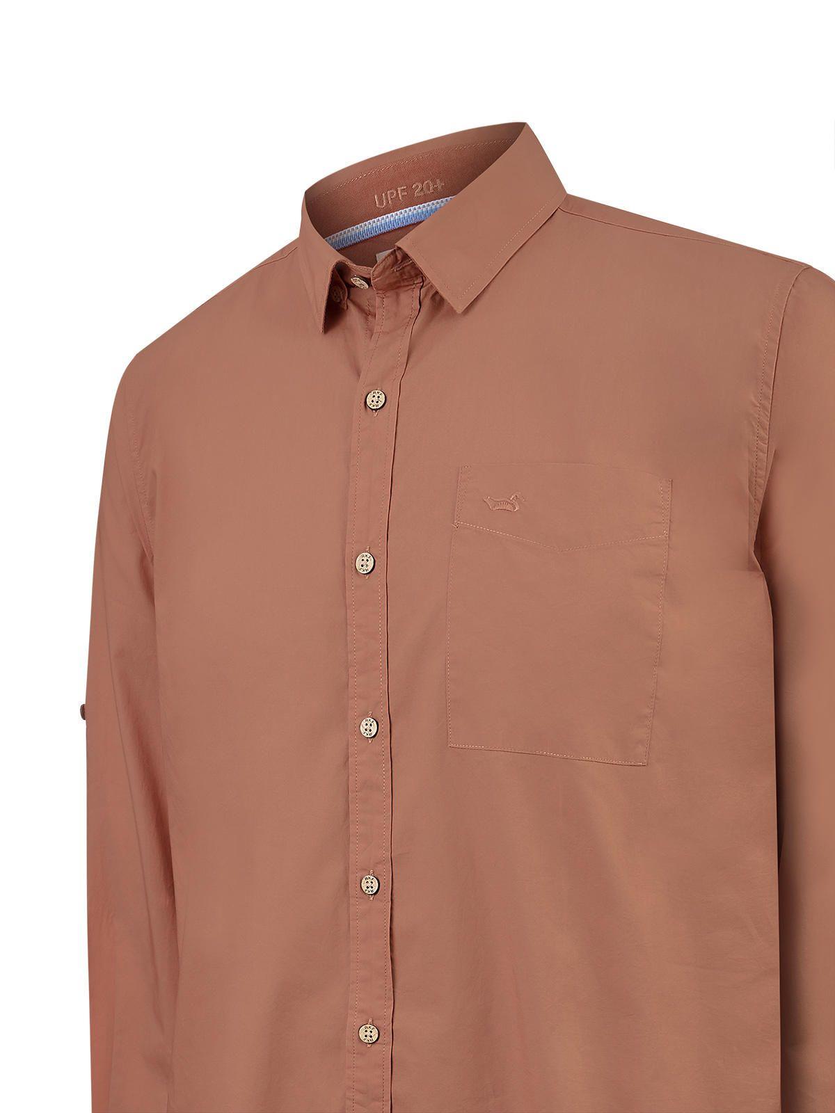 Camisa Algodón Orgánico Hombre Galiton Naranjo-3