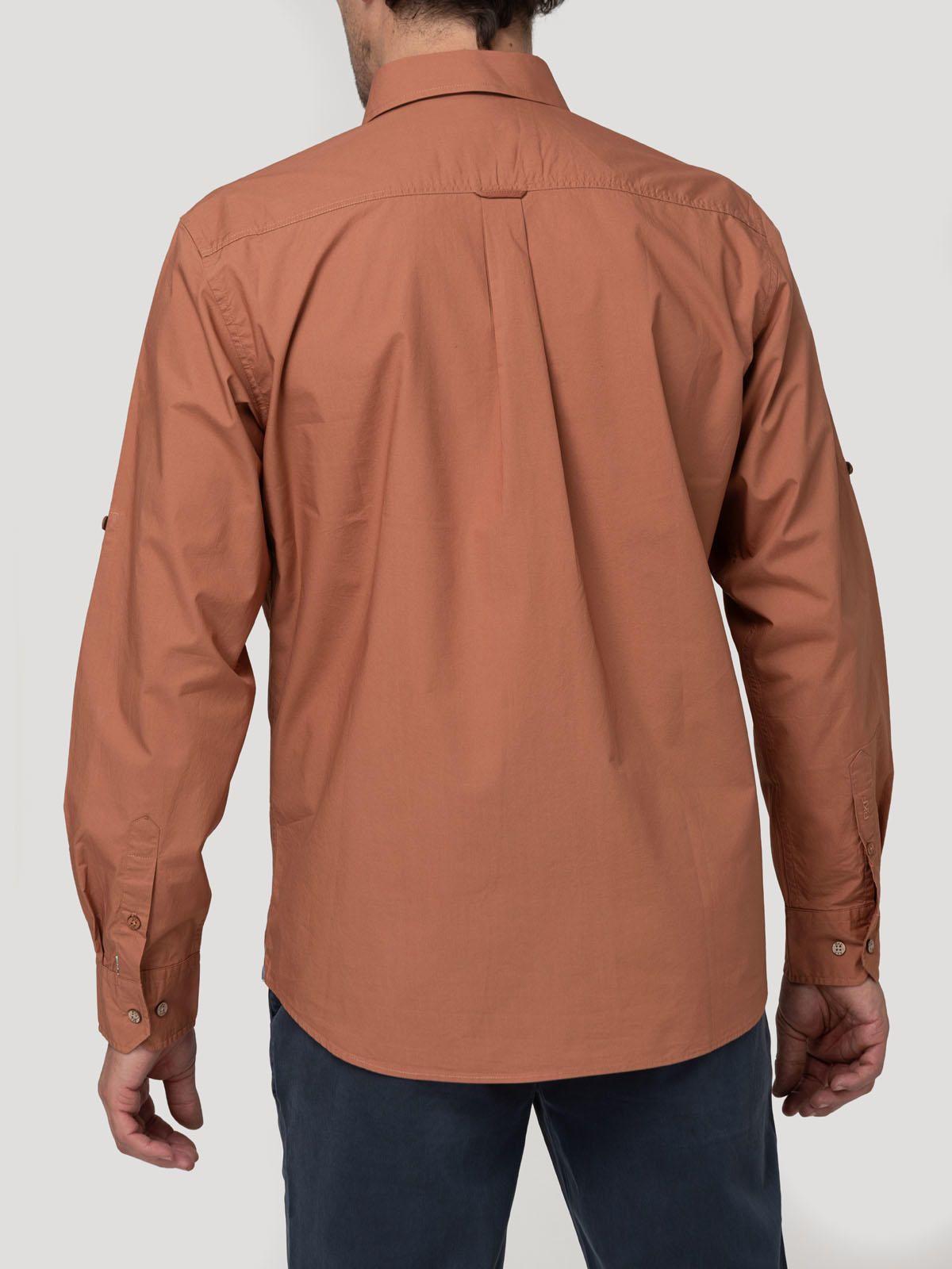 Camisa Algodón Orgánico Hombre Galiton Naranjo-5