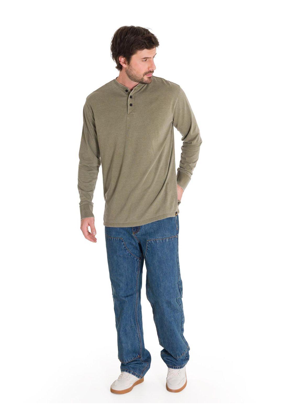 Jeans Denim Double Front Hombre Azul Marino-6