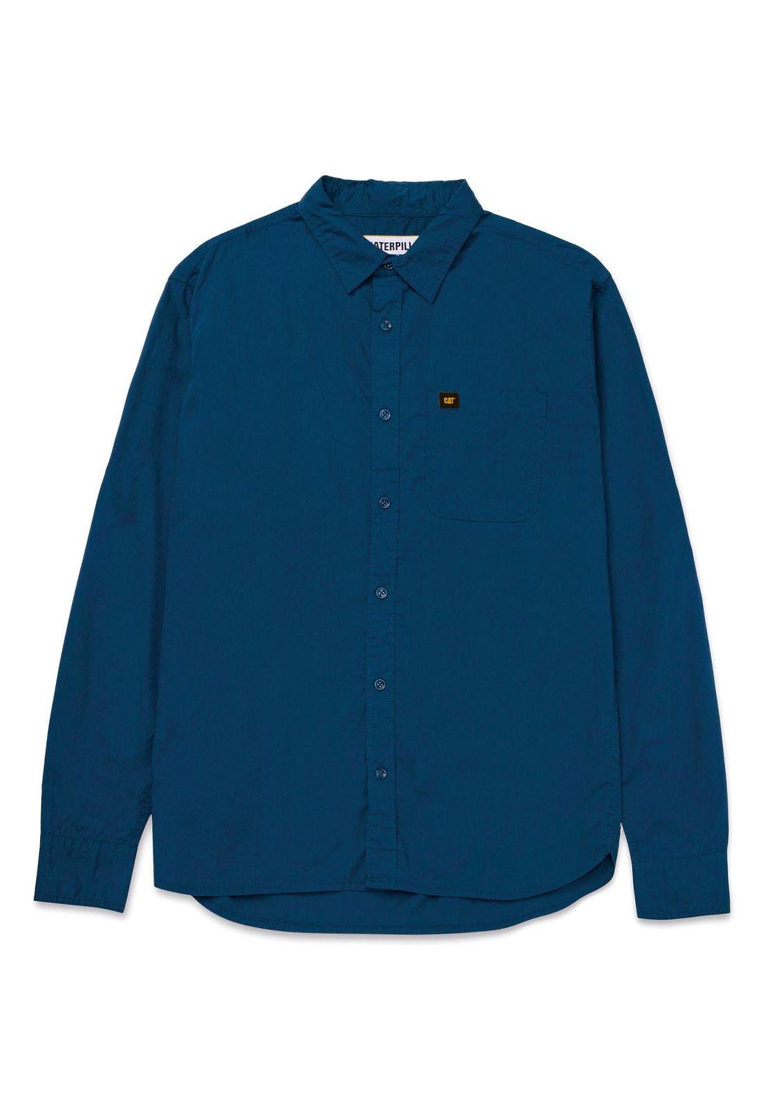 Camisa Manga LargaCasual Fundation Hombre Azul-9