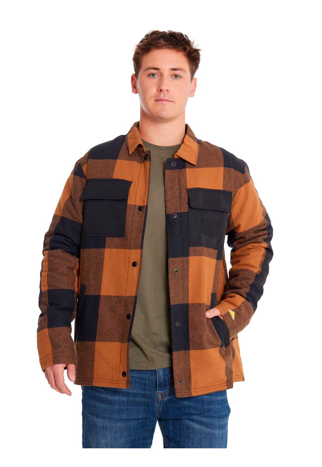 Chaqueta Hombre Flannel Snap Frn LW Insulated Café-0