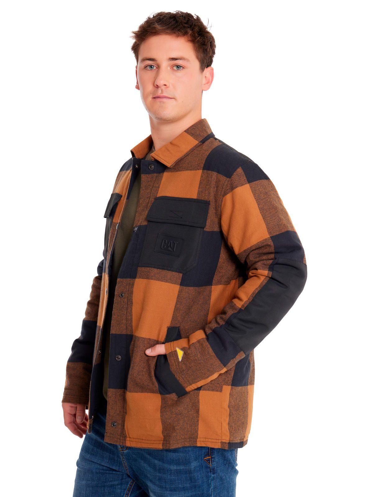 Chaqueta Hombre Flannel Snap Frn LW Insulated Café-1