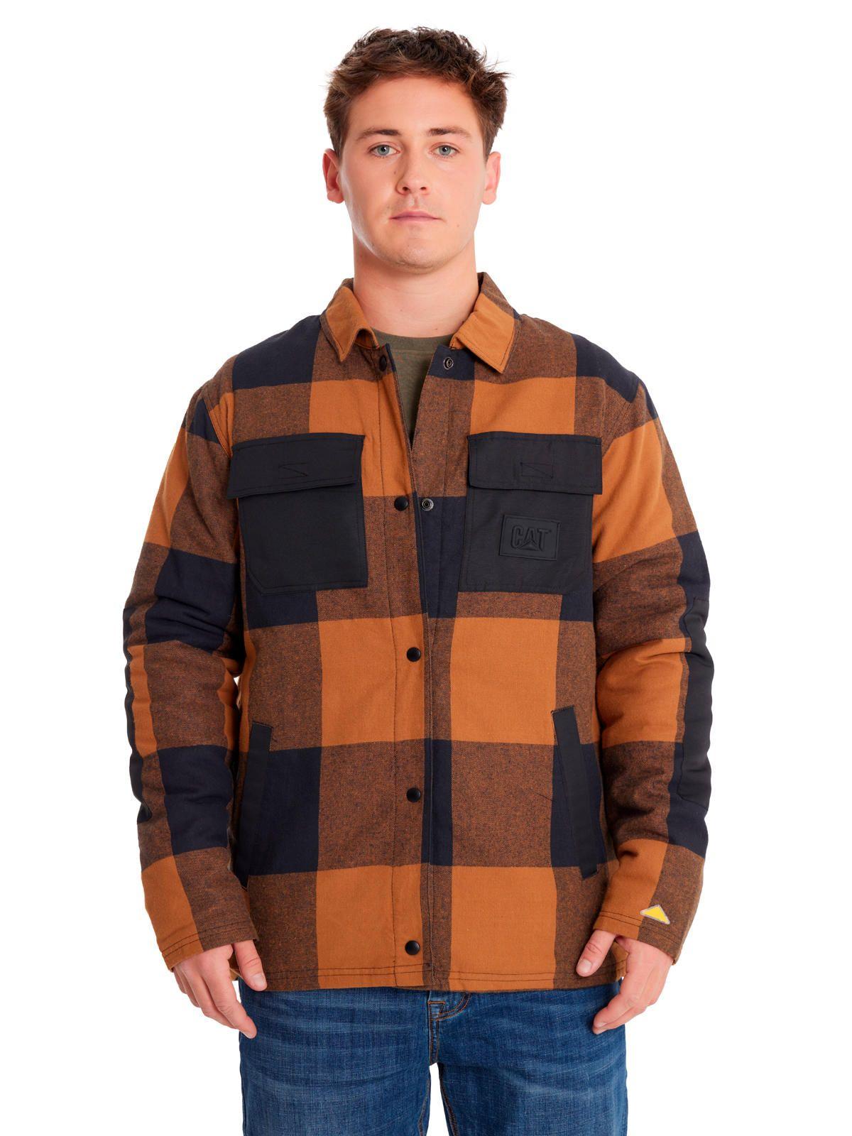 Chaqueta Hombre Flannel Snap Frn LW Insulated Café-4