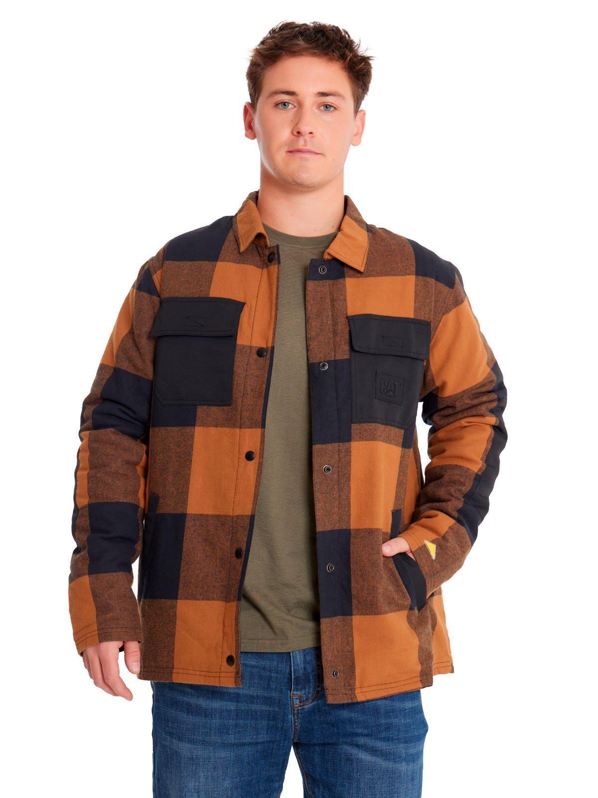 Chaqueta Hombre Flannel Snap Frn LW Insulated Café-0