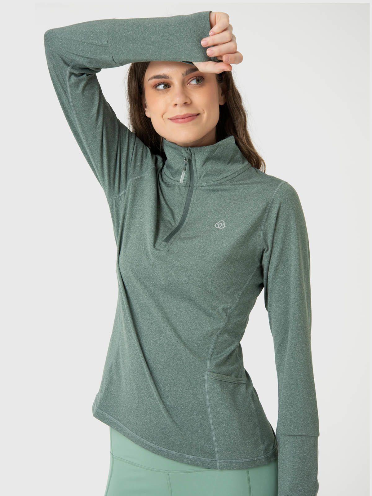 Polerón Half Zip Rec Verde-0
