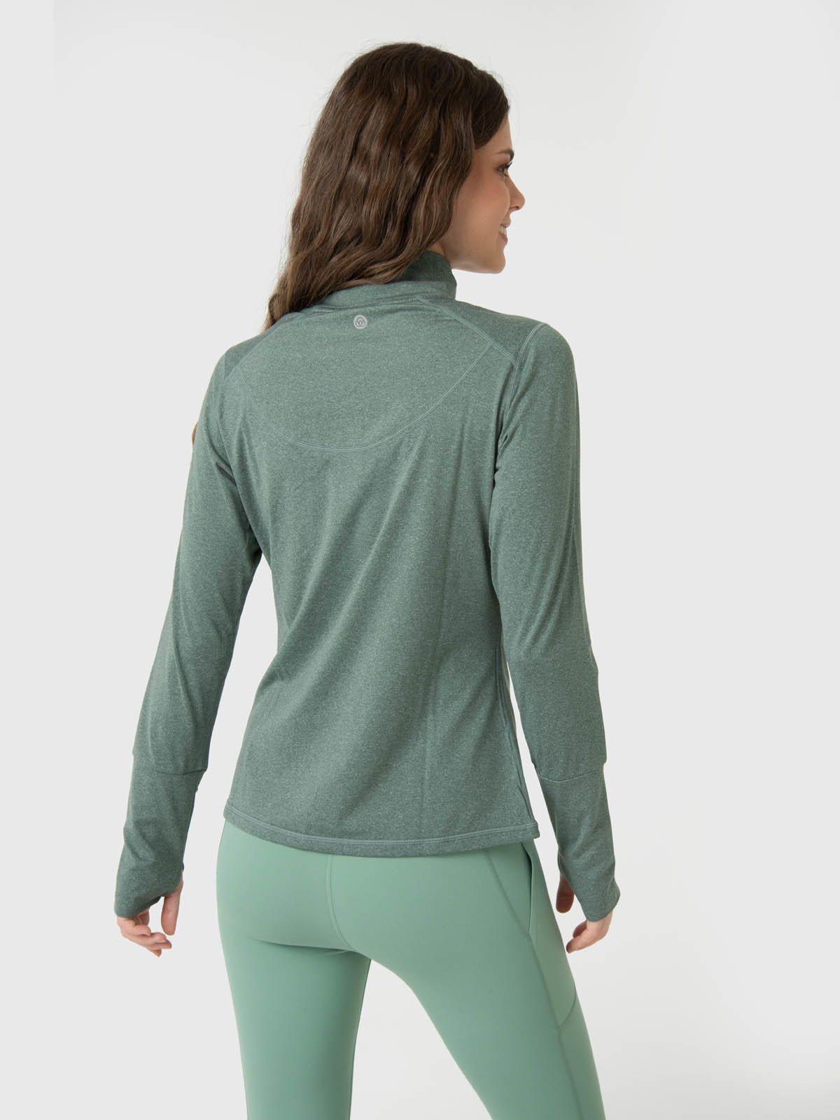 Polerón Half Zip Rec Verde-4