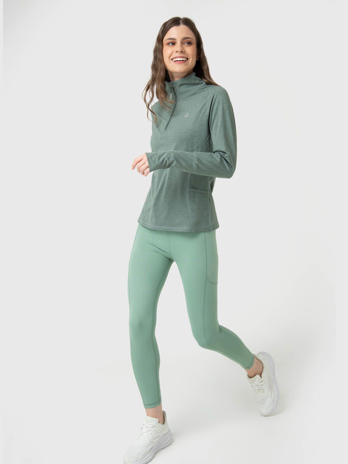 Polerón Half Zip Rec Verde-5