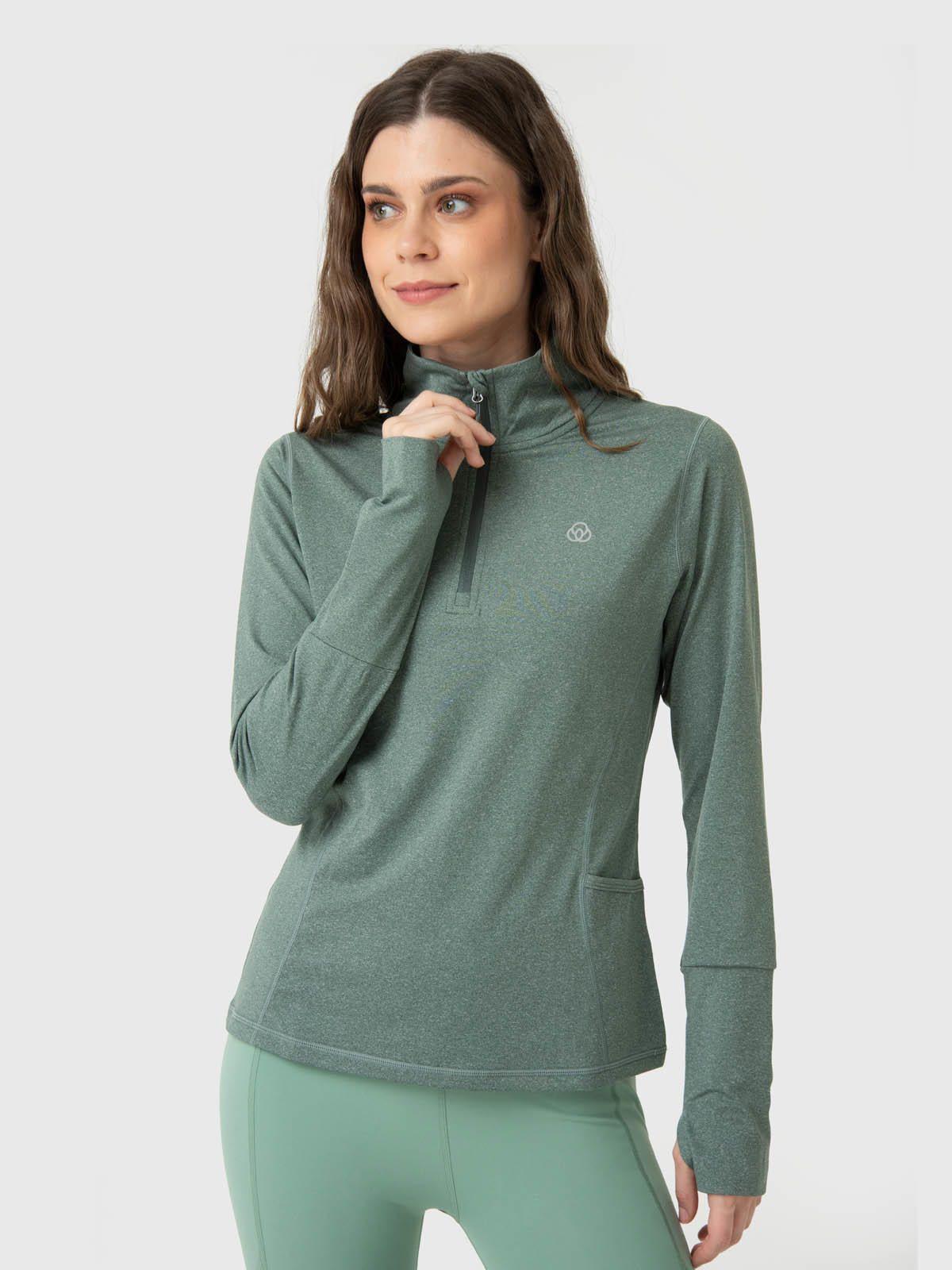 Polerón Half Zip Rec Verde-3