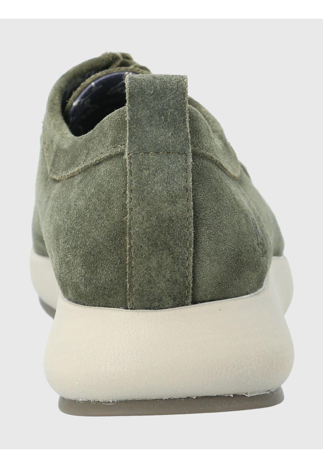 Zapato Cuero Verde Militar Hombre Icon -5