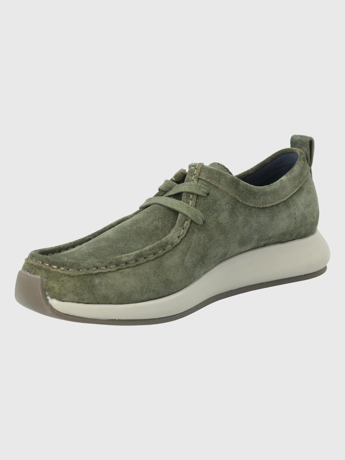Zapato Cuero Verde Militar Hombre Icon -3
