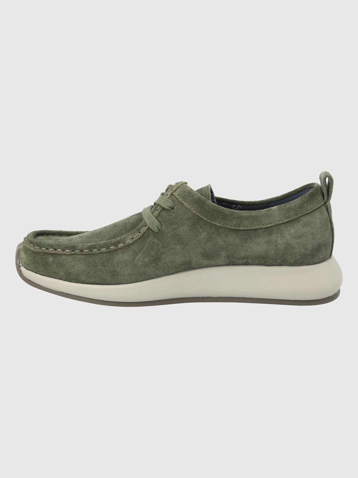 Zapato Cuero Verde Militar Hombre Icon -4