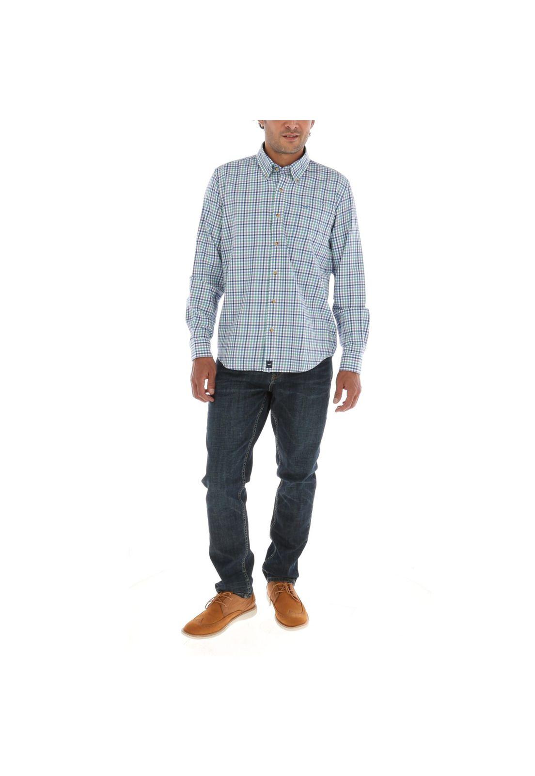 Camisa Algodón Viyellabut Azul  Hombre Rockford-3