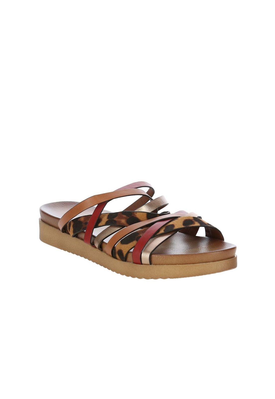 Sandalia Mujer Solon Café  /Rojo-0