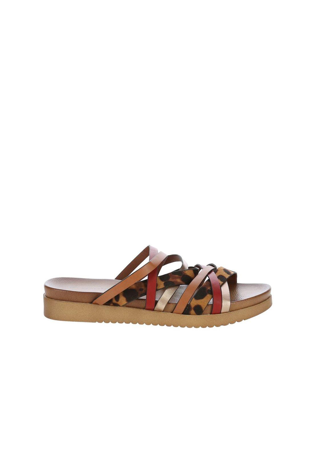 Sandalia Mujer Solon Café  /Rojo-1