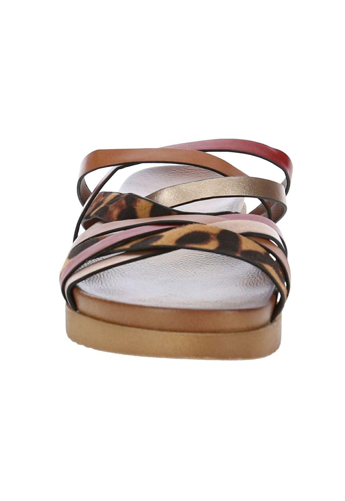 Sandalia Mujer Solon Café  /Rojo-2