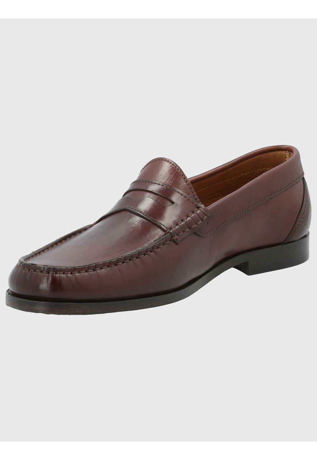 Mocasín Cuero Hombre Cazzoli Café-4