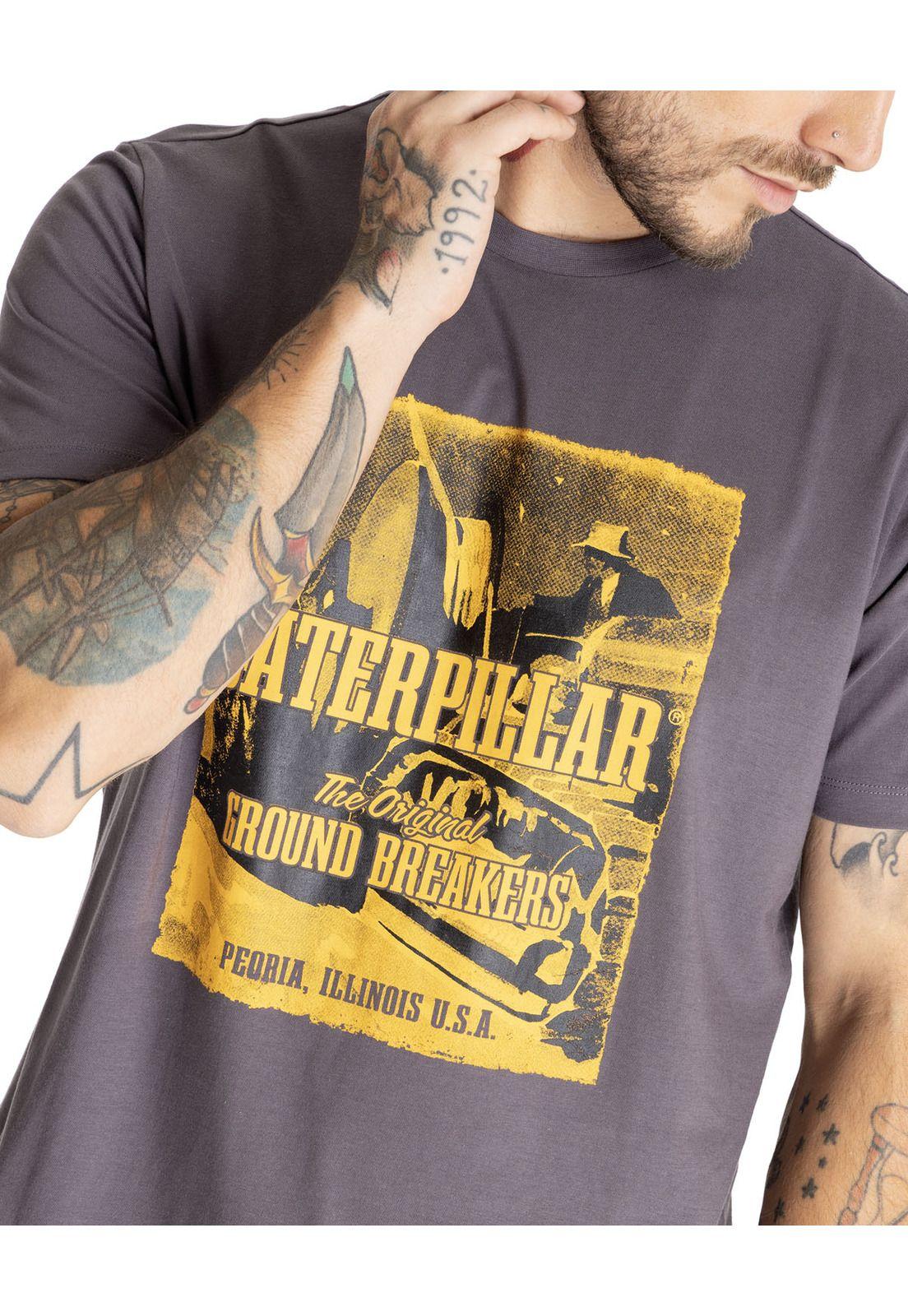 Polera Manga Corta Hombre Foundation Og Ground Gris-4