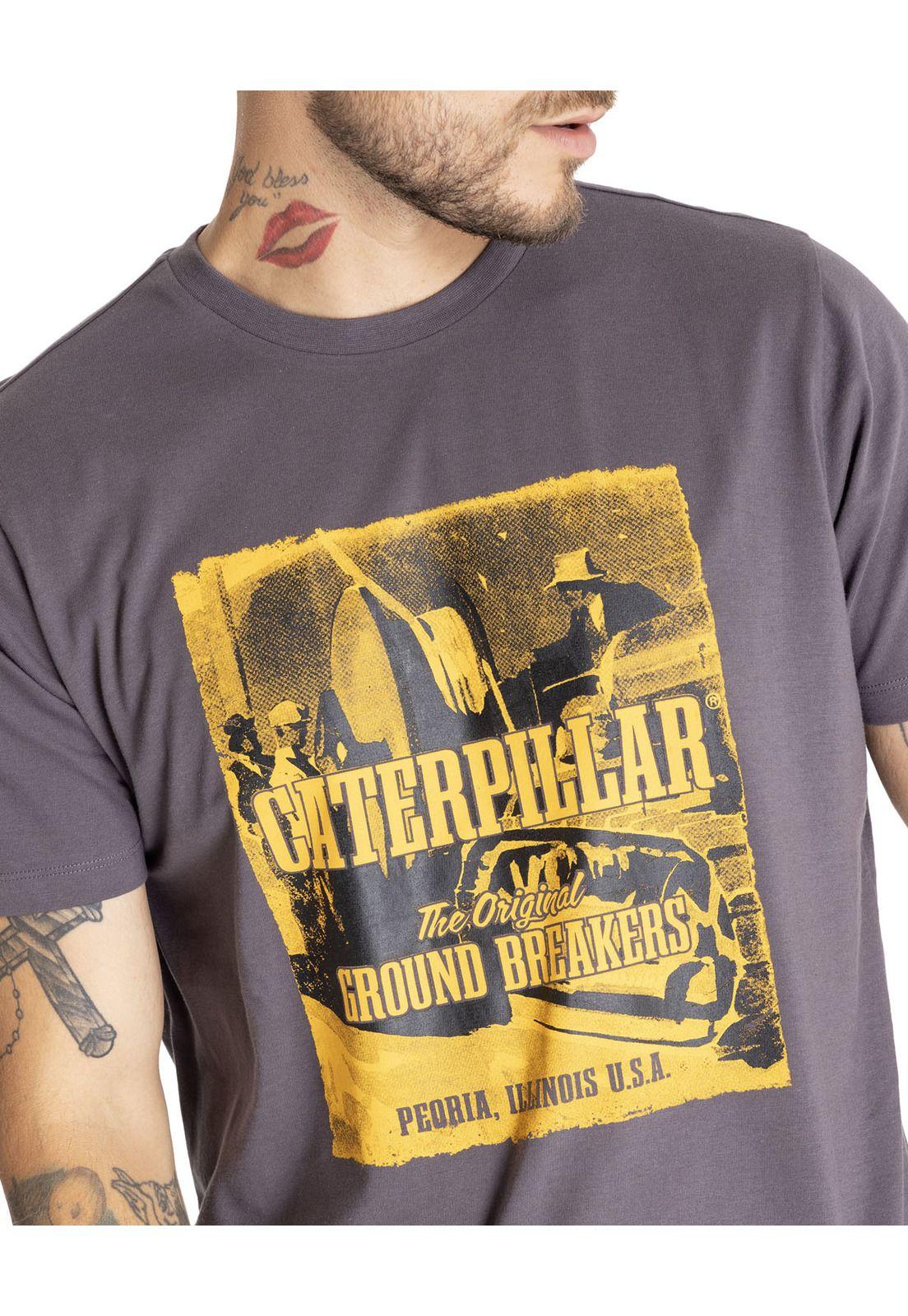 Polera Manga Corta Hombre Foundation Og Ground Gris-5