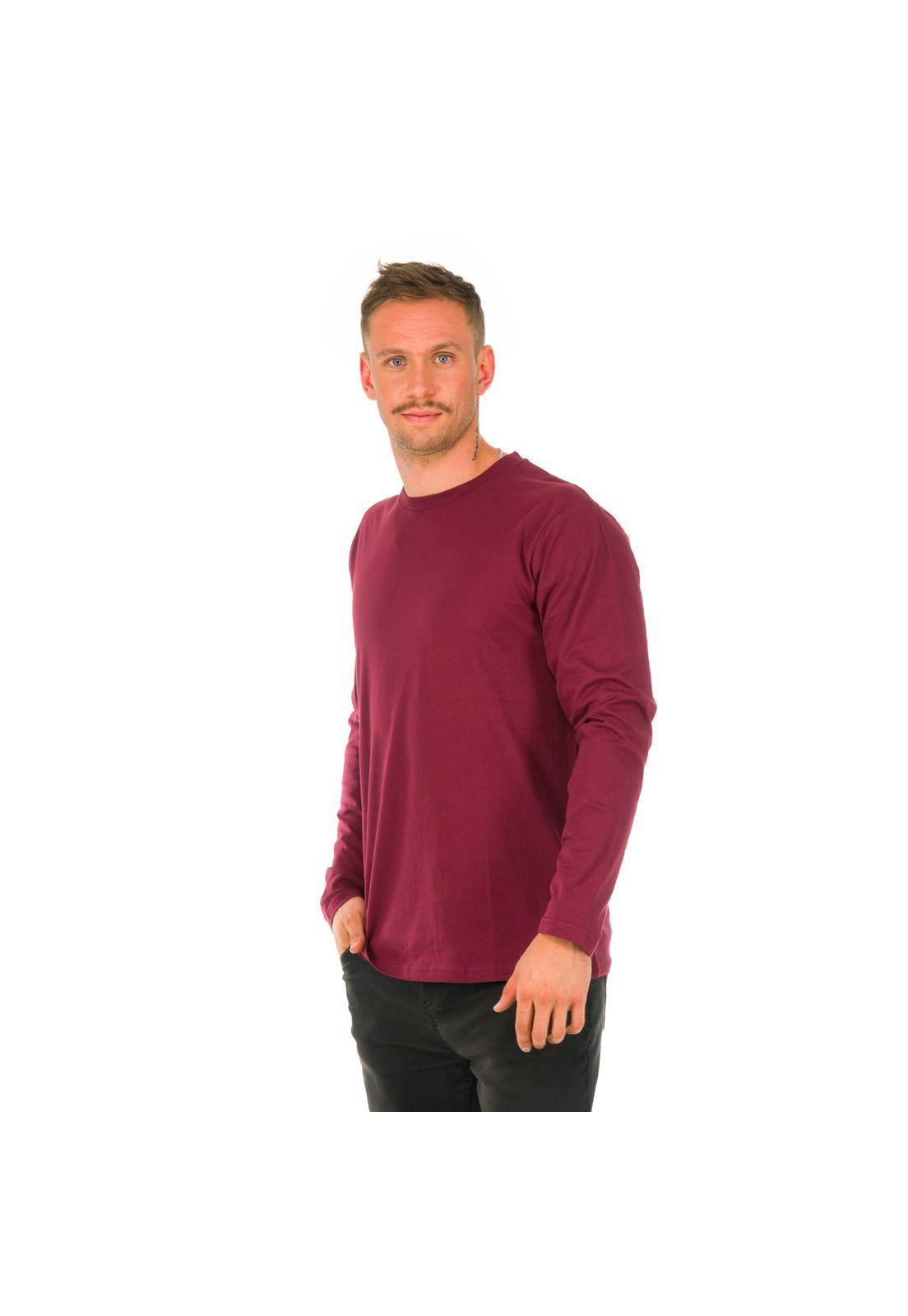 Polera M/L Hombre Elite 1 Burdeo -1