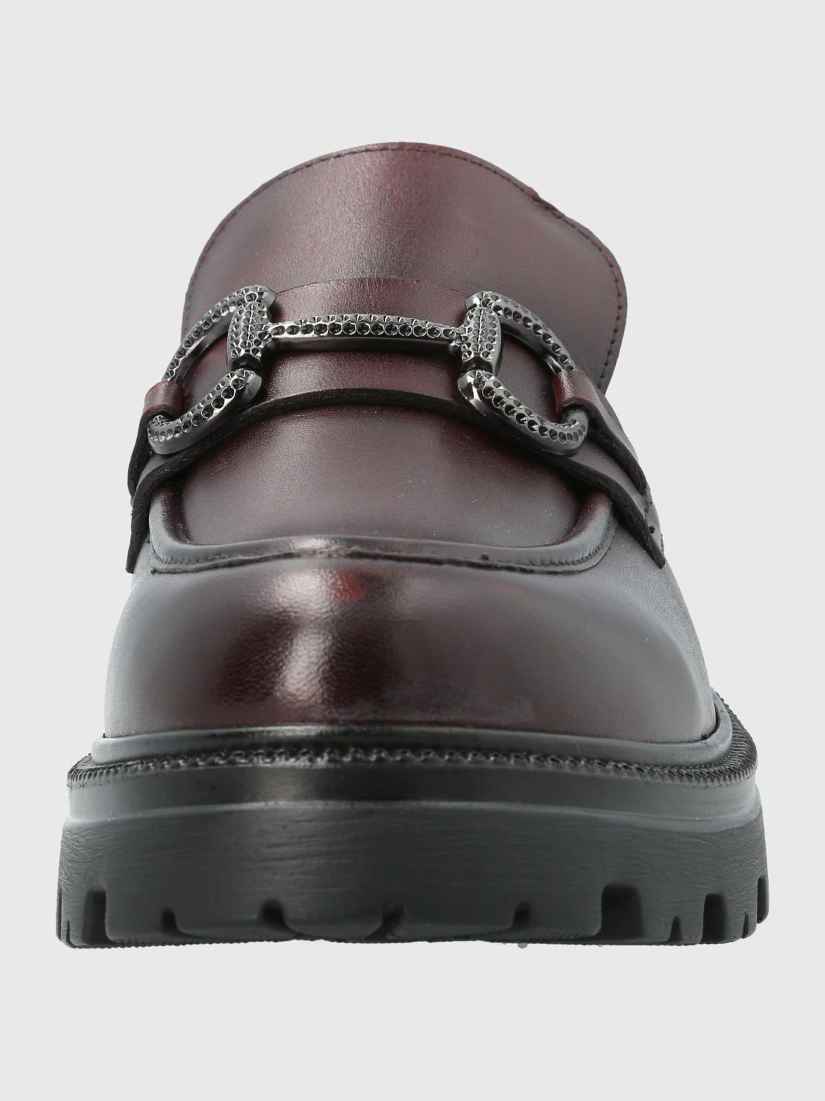 Mocasín Cuero Mujer Blake Burdeo-3