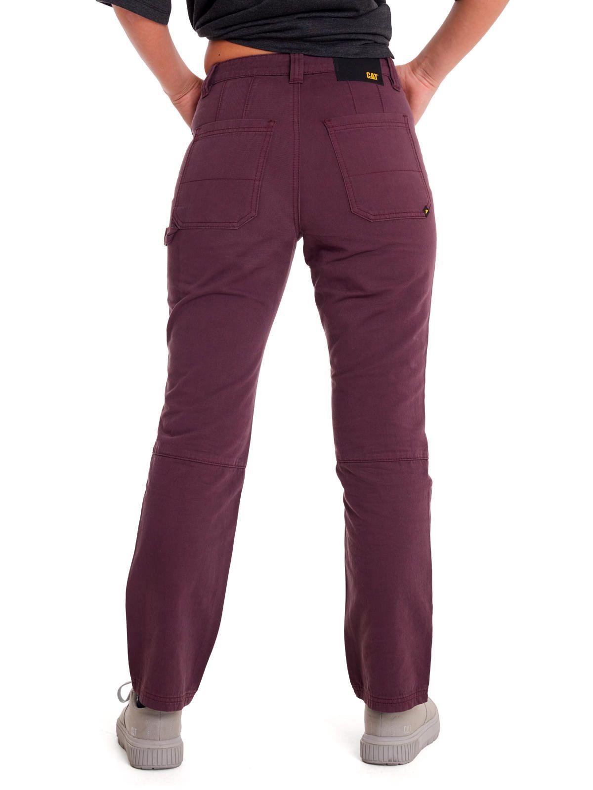 Pantalón Mujer Double Front Utility Bottom Burdeo-3